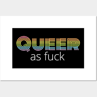 Gay lgbtq trans queer as fuck pride Parade rainbow gift Posters and Art